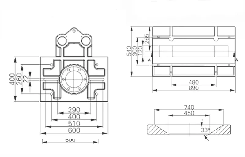 Dimension of HC-65T High Speed Precision Press