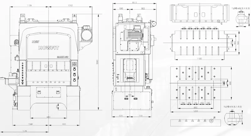 dimensions of MARX-40T High Speed Precision Press